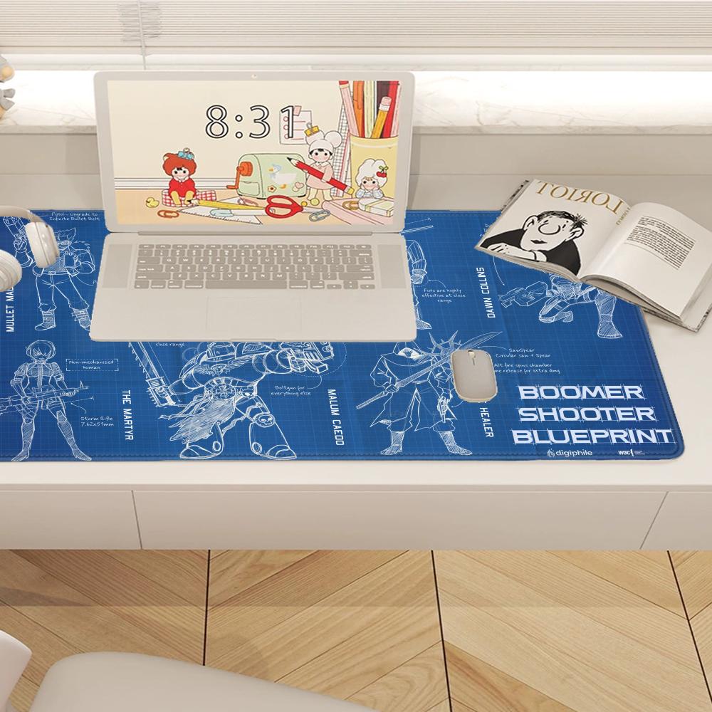 Black Large Mouse Pad Engineer - Gaming Accessories Drawing ulasan dan harga