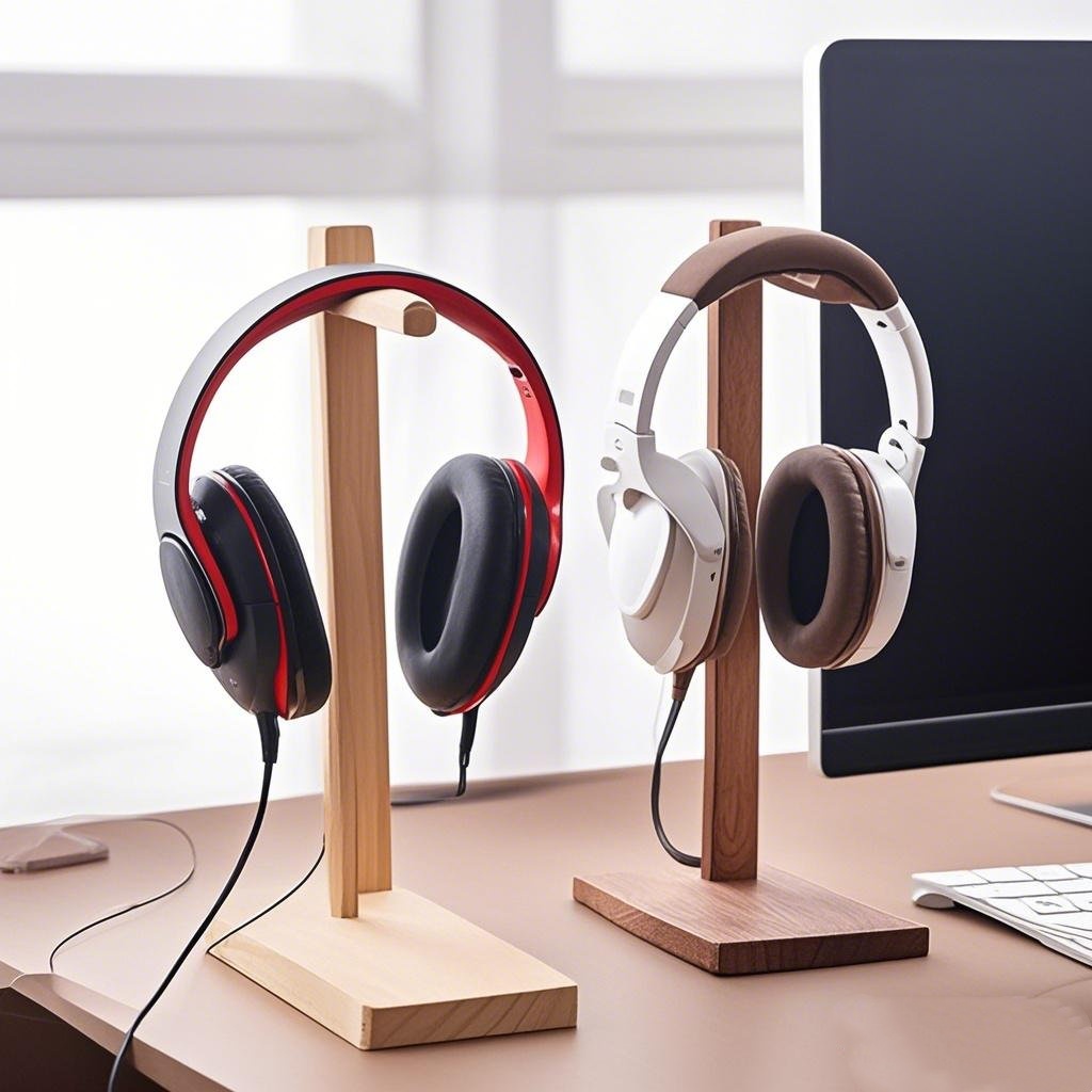 Wood Headphone Stand Earphone  - Gaming Accessories Rack ulasan dan harga