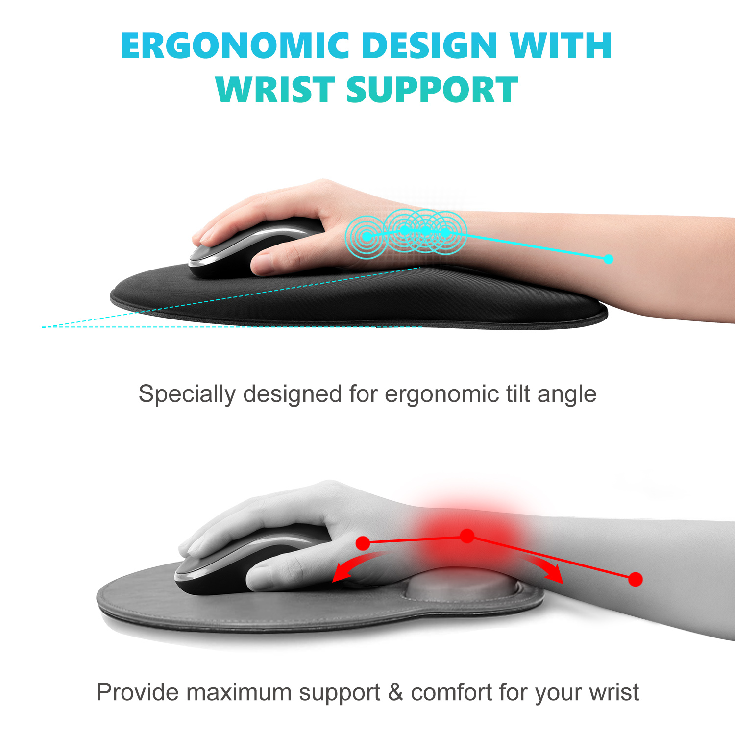 Ergonomic Mouse Pad with Wrist - Gaming Accessories On Sale ulasan dan harga