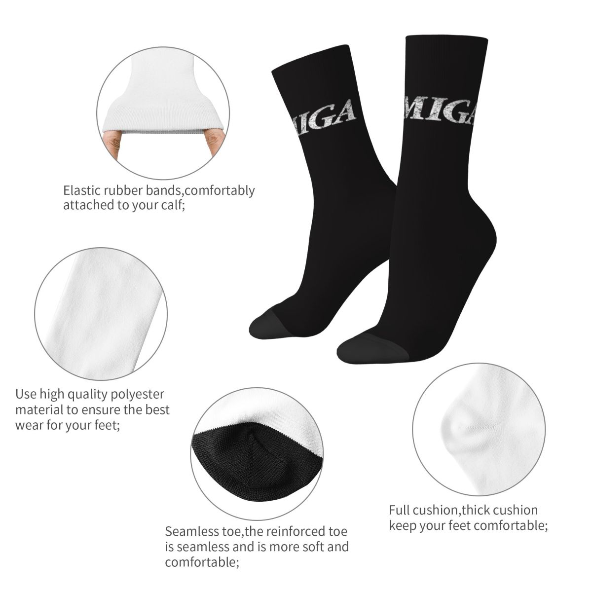 Amiga Gaming Socks Harajuku Sw - Youtube Gaming Accessories ulasan dan harga