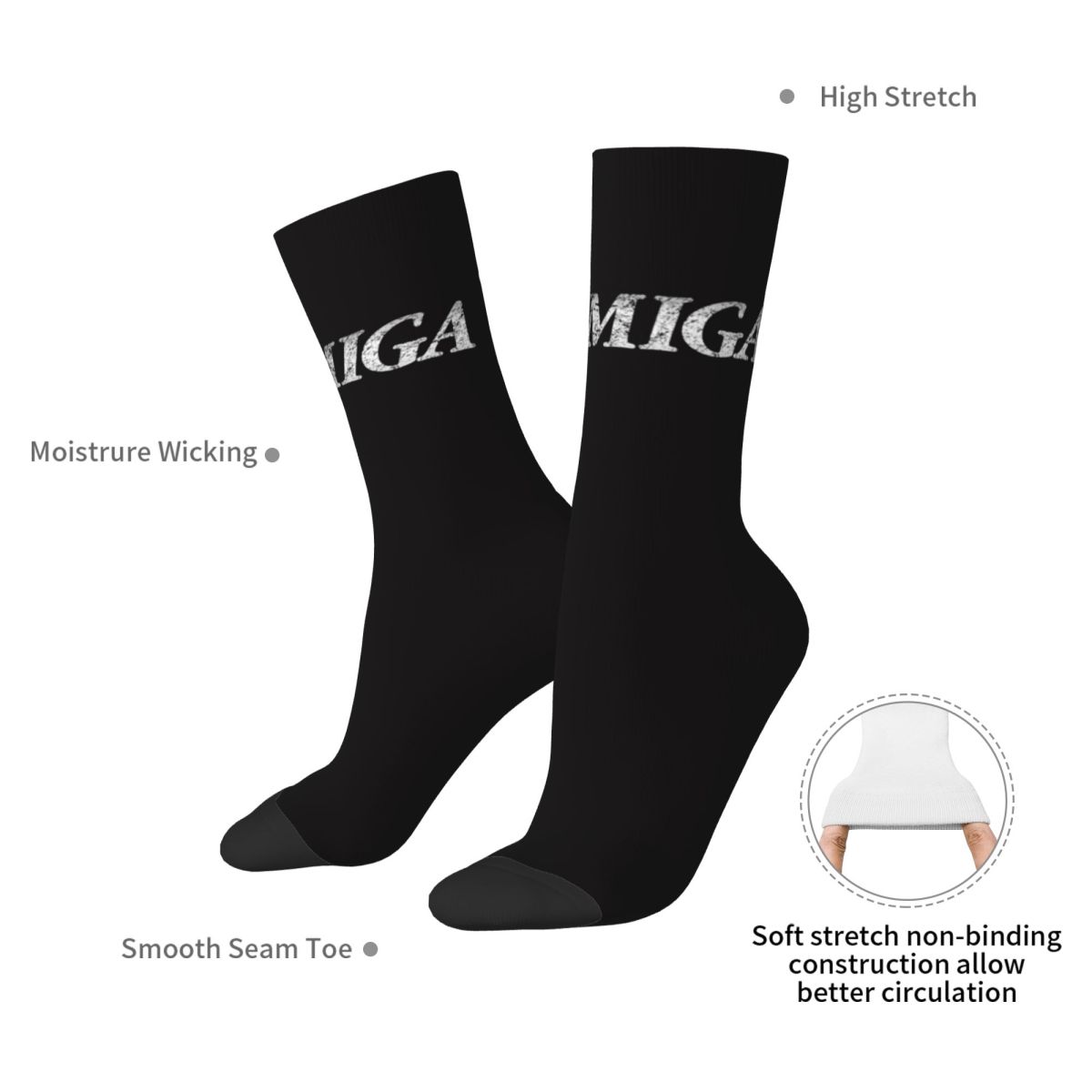 Amiga Gaming Socks Harajuku Sw - Youtube Gaming Accessories ulasan dan harga