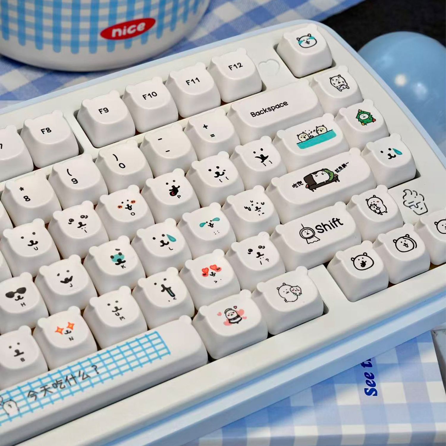 Kawaii Cartoon Joke Bear PBT K - Gaming Accessories Kawaii ulasan dan harga