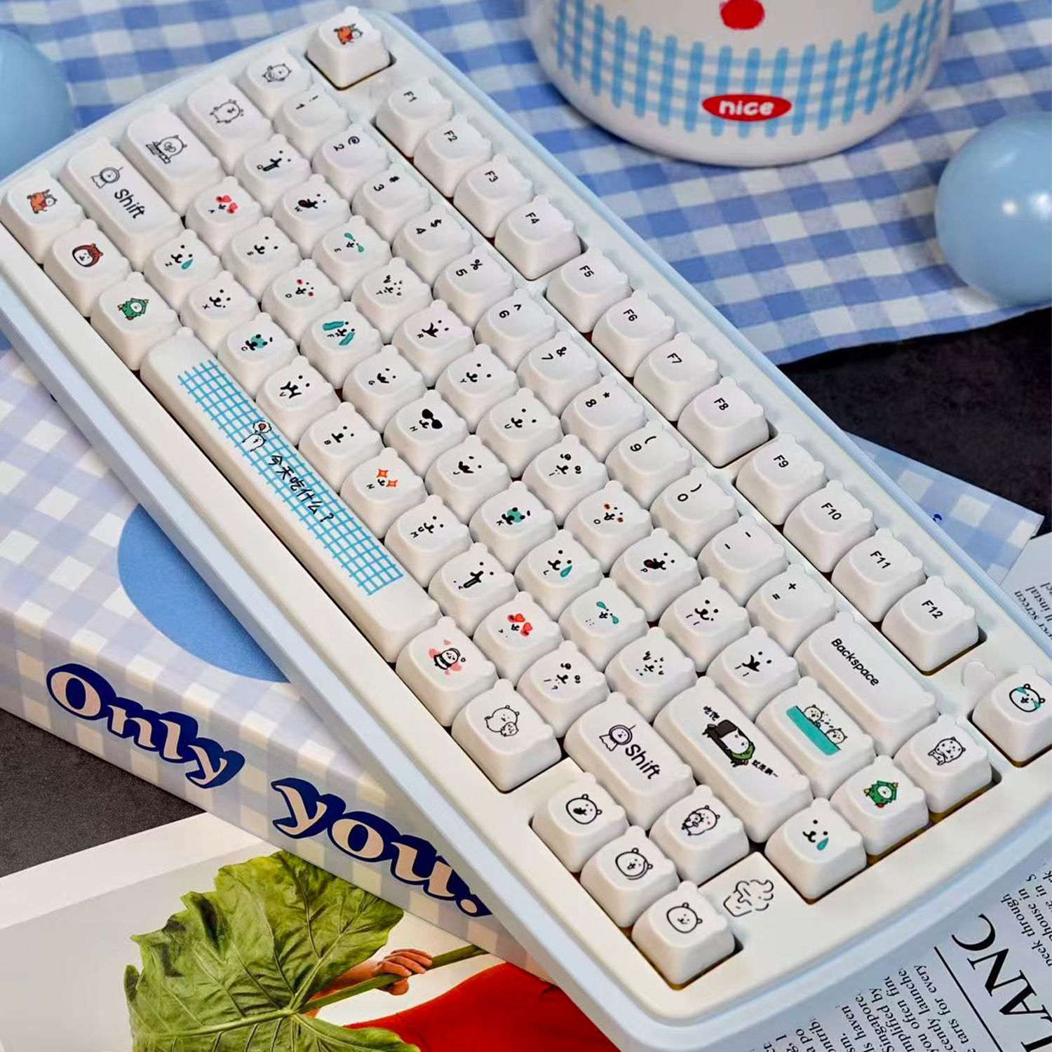 Kawaii Cartoon Joke Bear PBT K - Gaming Accessories Kawaii ulasan dan harga
