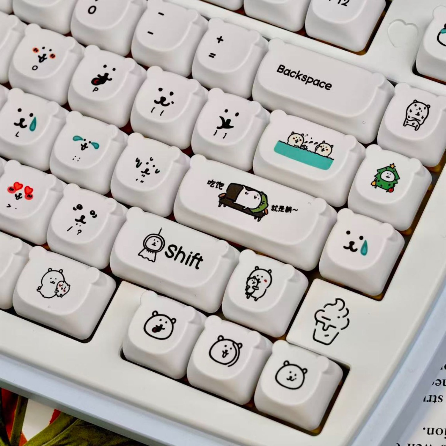 Kawaii Cartoon Joke Bear PBT K - Gaming Accessories Kawaii ulasan dan harga