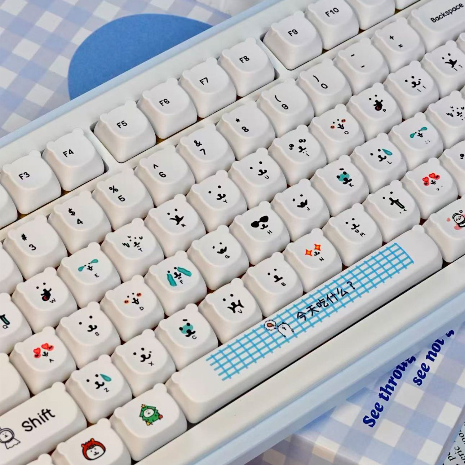 Kawaii Cartoon Joke Bear PBT K - Gaming Accessories Kawaii ulasan dan harga