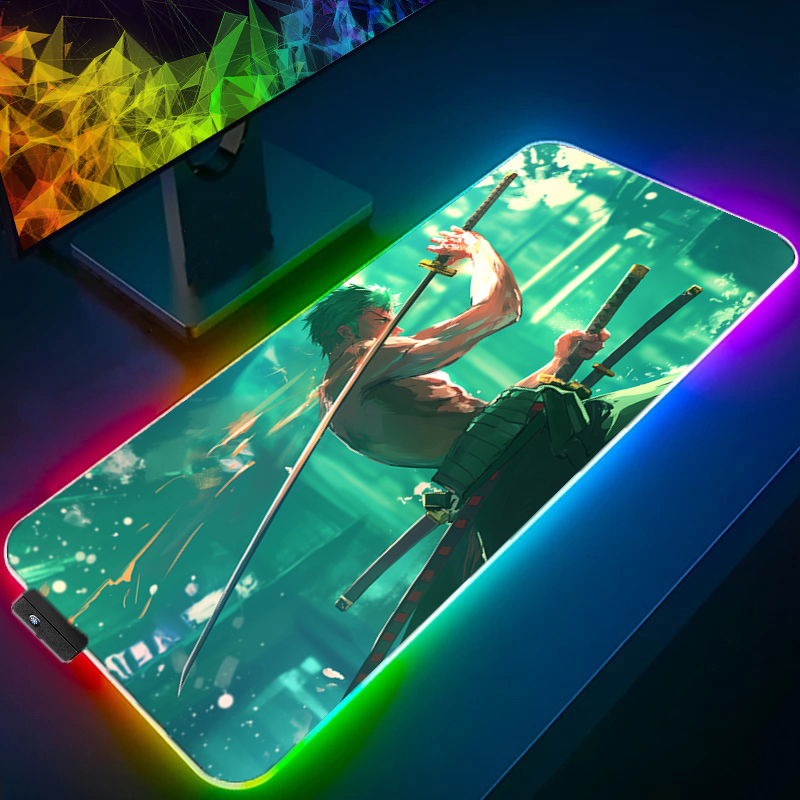 ONE PIECE Zoro Mouse Pad RGB G - Gaming Accessories For Gaming Setup ulasan dan harga