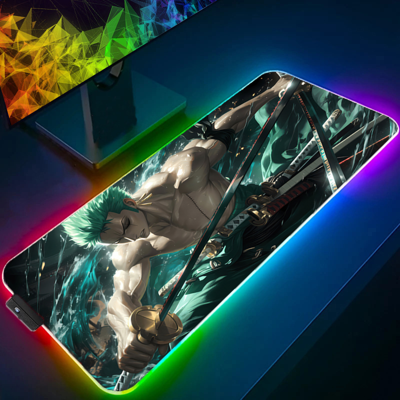 ONE PIECE Zoro Mouse Pad RGB G - Gaming Accessories For Gaming Setup ulasan dan harga