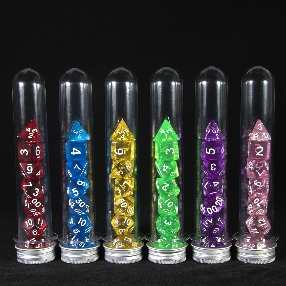 Transparent Polyhedral Dice Se - Youtube Gaming Accessories ulasan dan harga