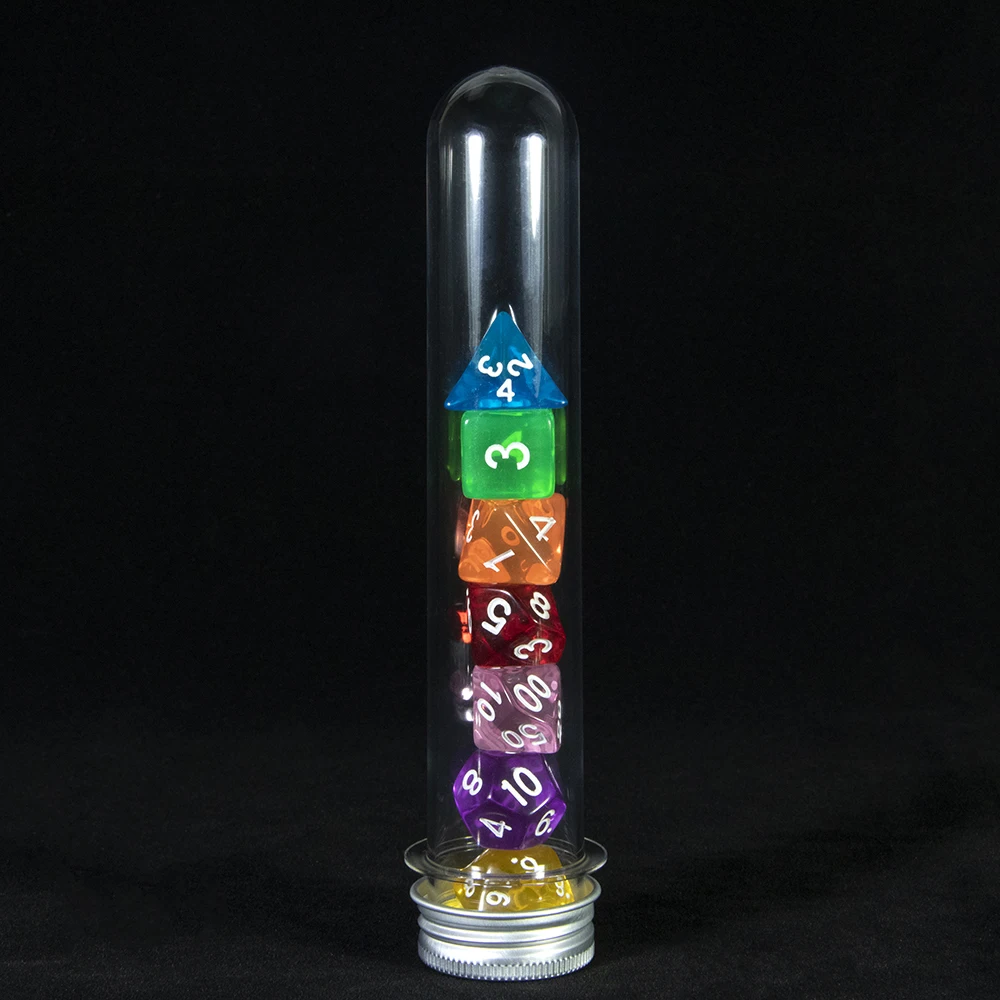 Transparent Polyhedral Dice Se - Youtube Gaming Accessories ulasan dan harga