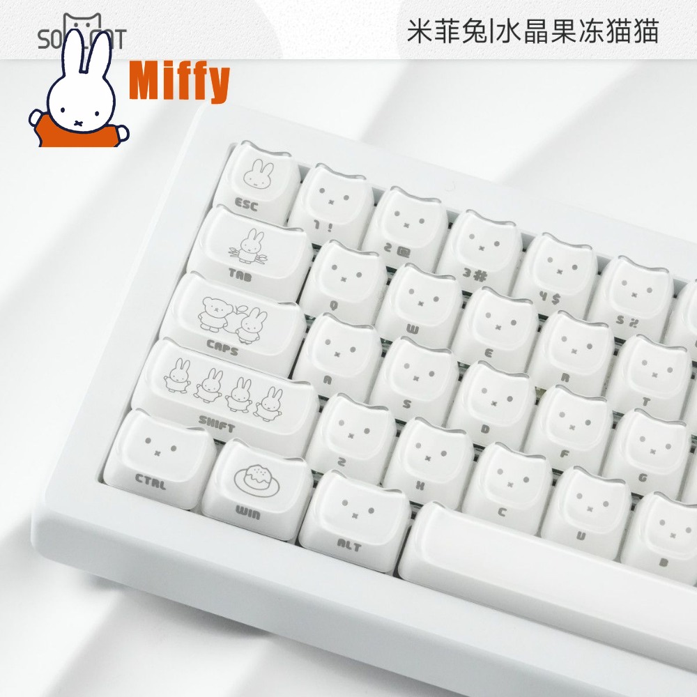 Kawaii Miffy Keycaps Cute Rabb - Gaming Accessories Kawaii ulasan dan harga