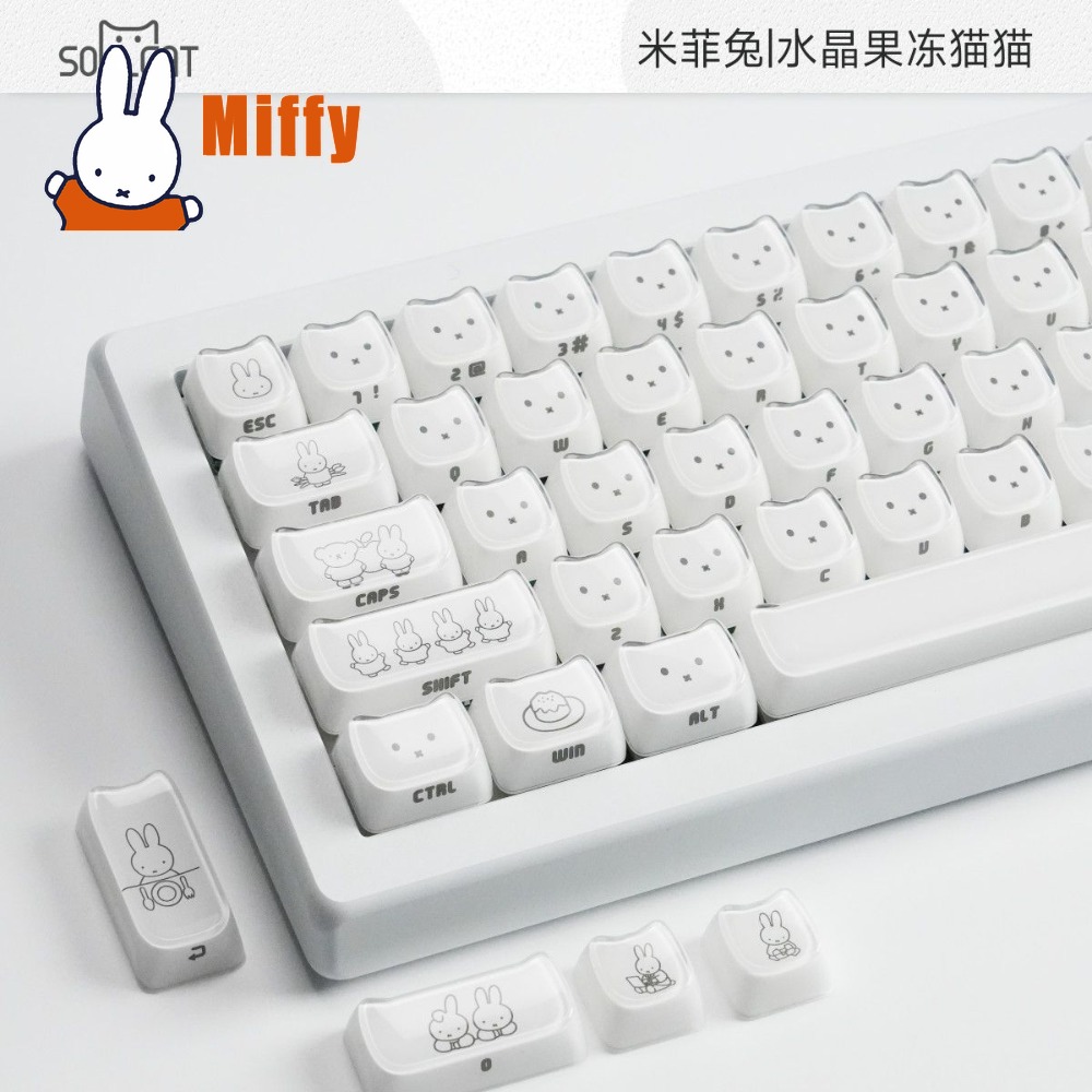 Kawaii Miffy Keycaps Cute Rabb - Gaming Accessories Kawaii ulasan dan harga