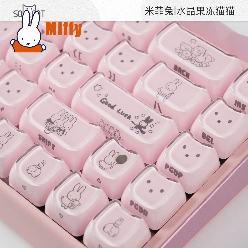 Kawaii Miffy Keycaps Cute Rabb - Gaming Accessories Kawaii ulasan dan harga