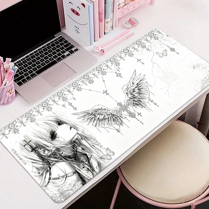 Leather Mousepad Black White A - Gaming Accessories For Gaming Setup ulasan dan harga