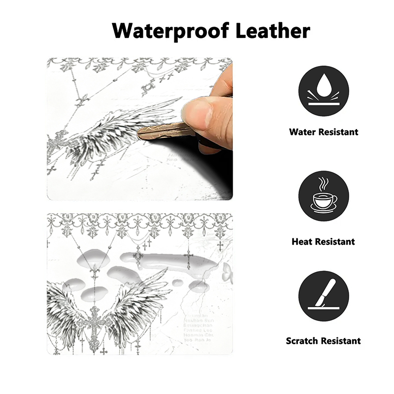 Leather Mousepad Black White A - Gaming Accessories For Gaming Setup ulasan dan harga