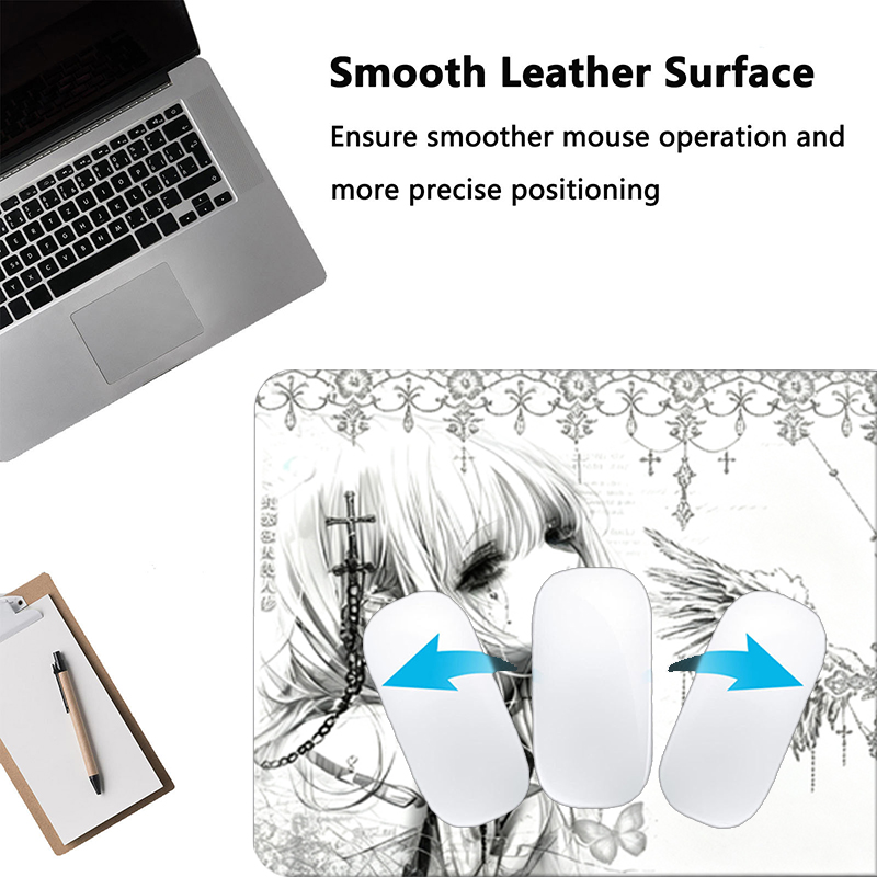 Leather Mousepad Black White A - Gaming Accessories For Gaming Setup ulasan dan harga