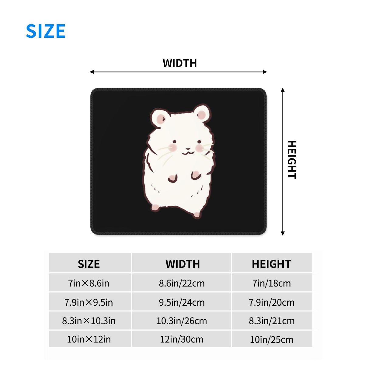 Multi-size Mouse Pad Cute Hams - Gaming Accessories Drawing ulasan dan harga