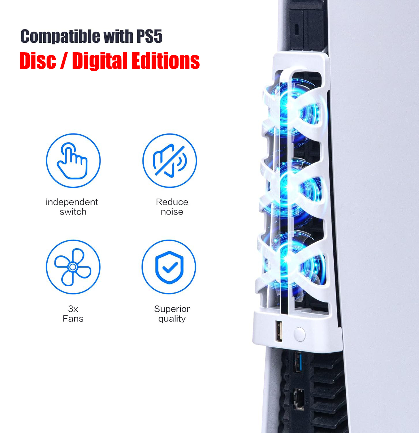 For PS5 Slient Cooling Fan wit - Gaming Zone Accessories ulasan dan harga